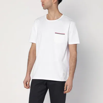 Thom Browne Rwb Pocket T-shirt In White