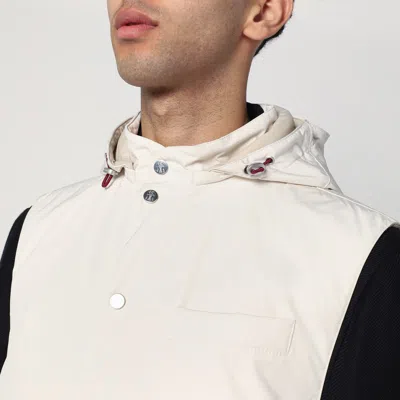 Brunello Cucinelli White Vest In Nylon Blend In White