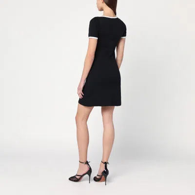 Courrèges Holistic Contrast Jersey Mini Dress In Black