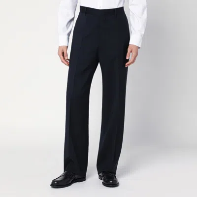 Shop Tagliatore Double-breasted Blue Suit In Virgin Wool