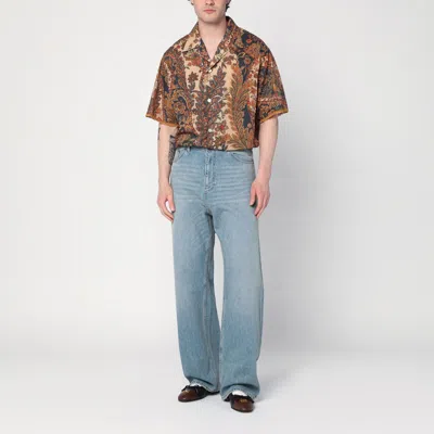 Valentino Light Blue Jeans With Washed Effect In Blue