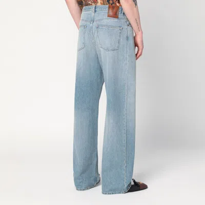 Valentino Light Blue Jeans With Washed Effect In Blue