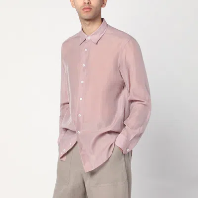 Lardini Pink Shirt In Silk Blend In Pink