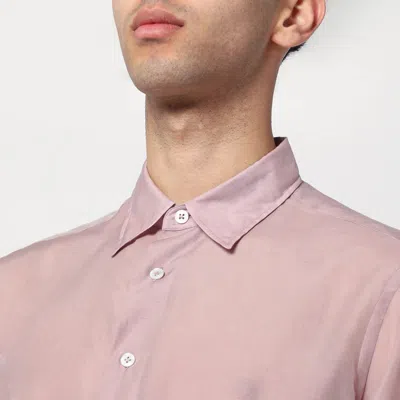 Lardini Pink Shirt In Silk Blend In Pink