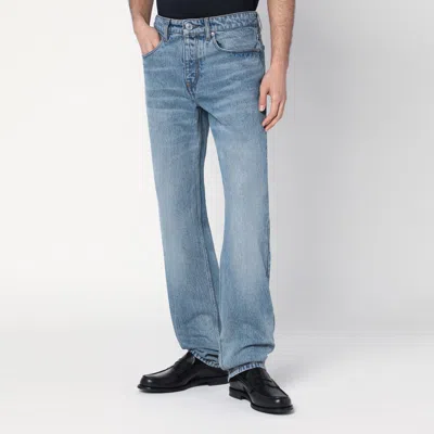 Ami Alexandre Mattiussi Ami Paris Light Blue Jeans With Washed Effect In Blue