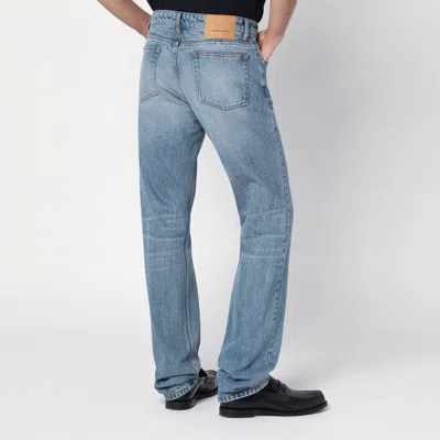 Ami Alexandre Mattiussi Ami Paris Light Blue Jeans With Washed Effect In Blue