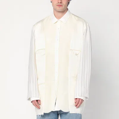 Maison Margiela Panelled Shirt Jacket In White