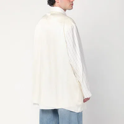 Maison Margiela Panelled Shirt Jacket In White