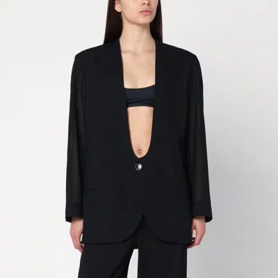 Philosophy Di Lorenzo Serafini Philosophy Black Wool-blend Jacket In Black