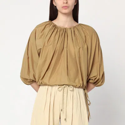 Philosophy Di Lorenzo Serafini Cotton-blend Balloon Fit Top In Beige
