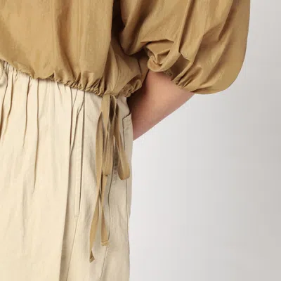 Philosophy Di Lorenzo Serafini Cotton-blend Balloon Fit Top In Beige