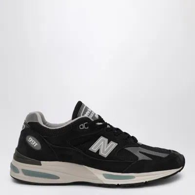 New Balance Mesh And Suede Sneakers With Reflective Accents In Black