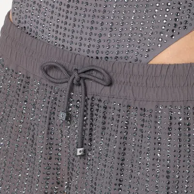 Venuja Grey Bermuda Shorts With Crystals In Gray