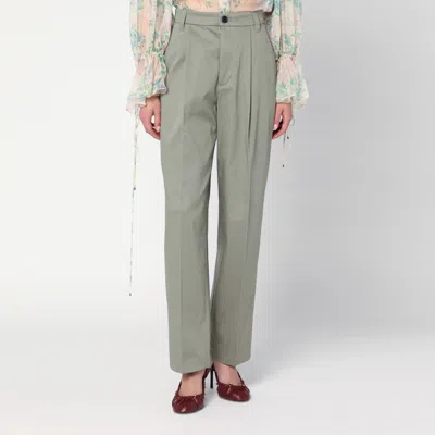 Department Five Department 5 Sage Green Cotton Trousers In Green