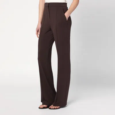 Max Mara Coffee-coloured Viscose Trousers In Beige