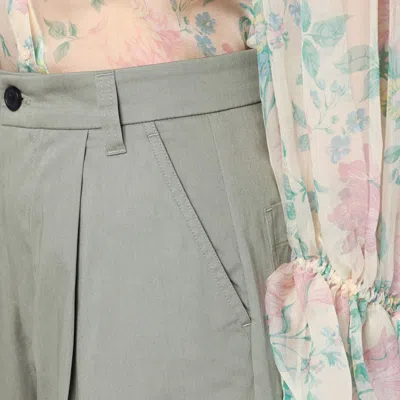 Department Five Department 5 Sage Green Cotton Trousers In Green