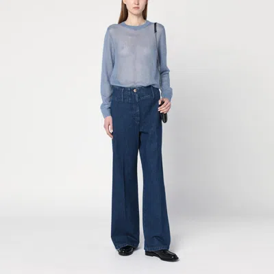 Brunello Cucinelli Mohair Sweater Sweaters And Cardigans In Light Blue