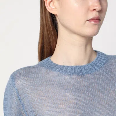 Brunello Cucinelli Mohair Sweater Sweaters And Cardigans In Light Blue