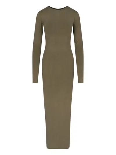 Entire Studios Ribbed Maxi Dress In Green