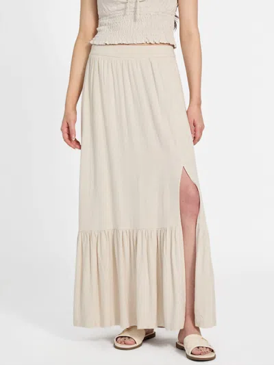 Guess Factory Candy Linen Maxi Skirt In Multi