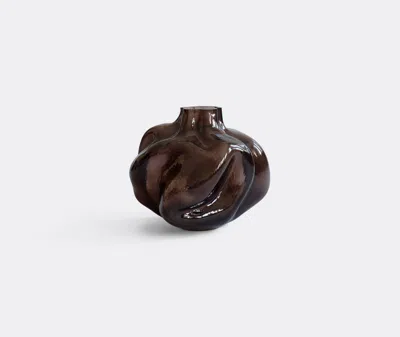 101 Copenhagen Sculptural Glass Vase In Smoked Forest