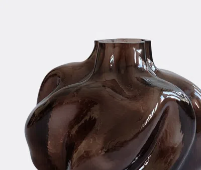 101 Copenhagen Sculptural Glass Vase In Smoked Forest