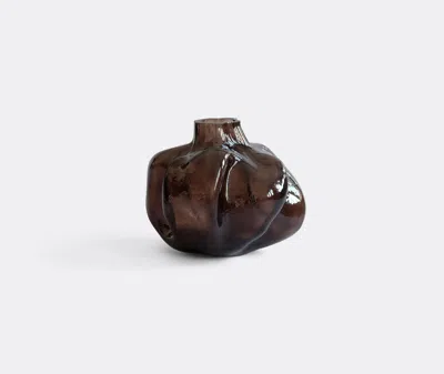 101 Copenhagen Sculptural Glass Vase In Smoked Forest