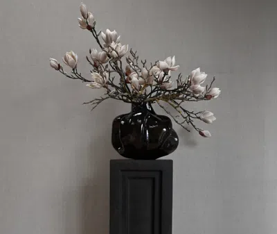 101 Copenhagen Sculptural Glass Vase In Smoked Forest