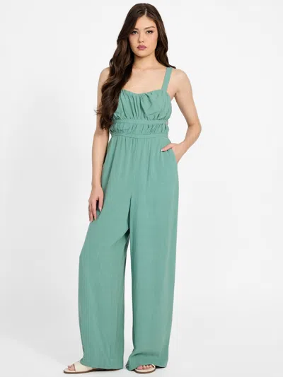 Guess Factory Brenda Linen Jumpsuit In Multi
