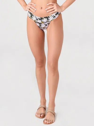 Alexandra Miro The Tanga Pant Bikini Bottom In Print D Small Pink Palm In Multi