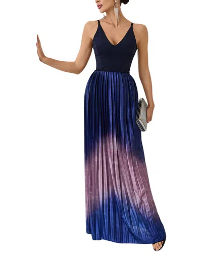 Adele Berto Maxi Dress In Blue