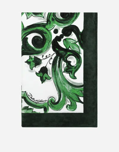Dolce & Gabbana Terry Cotton Beach Towel In Multicolor