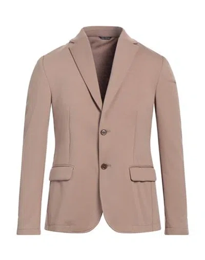 Daniele Alessandrini Man Blazer Beige Size 38 Polyester, Viscose, Elastane In Beige