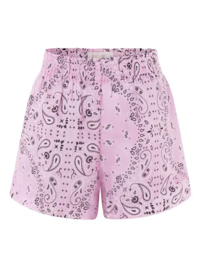 Mc2 Saint Barth Bandana-print Shorts In Pink