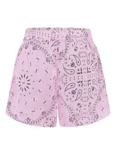 Mc2 Saint Barth Bandana-print Shorts In Pink