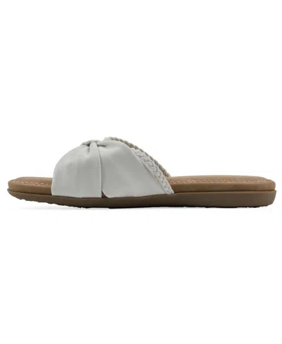 Cliffs By White Mountain Women's Fasha Slide Slip-on Sandals In White Smooth