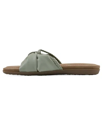 Cliffs By White Mountain Women's Fasha Slide Slip-on Sandals In Sage Green