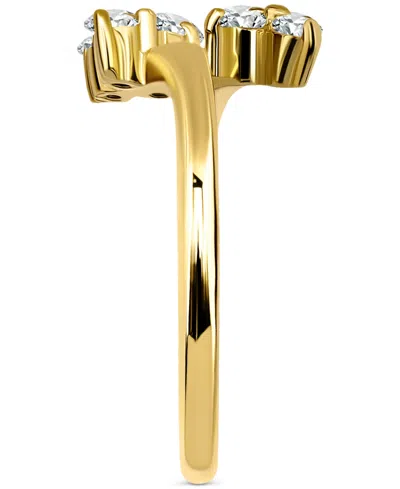 Giani Bernini Triple Round Cubic Zirconia Cluster Adjustable Toe Ring, Exclusively At Macy's In Gold