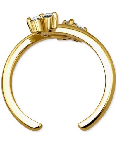 Giani Bernini Triple Round Cubic Zirconia Cluster Adjustable Toe Ring, Exclusively At Macy's In Gold