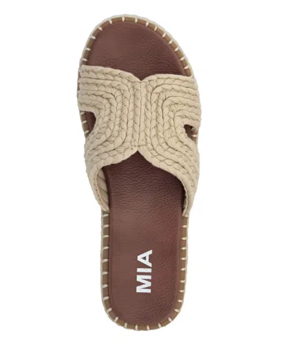Mia Women's Sirah Slip-on Flat Sandals In Natural