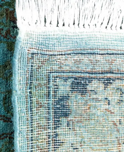 Adorn Hand Woven Rugs Fine Vibrance M1604 2'7''x11' Runner Area Rug In Blue