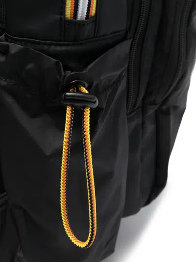 K-way Logo-patch Ripstop Padded Backpack In Black