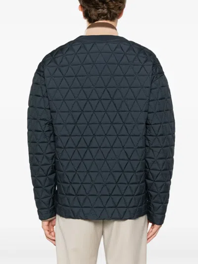 K-way Quilted Jacket In Blue