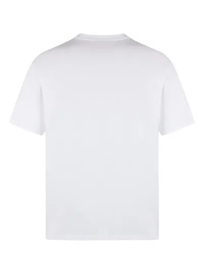 K-way Fantome Cotton Crew-neck T-shirt In White