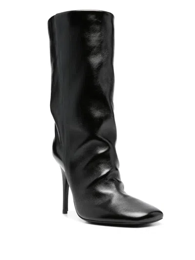 Bruno Frisoni Bootube 100mm Square-toe Boots In Black