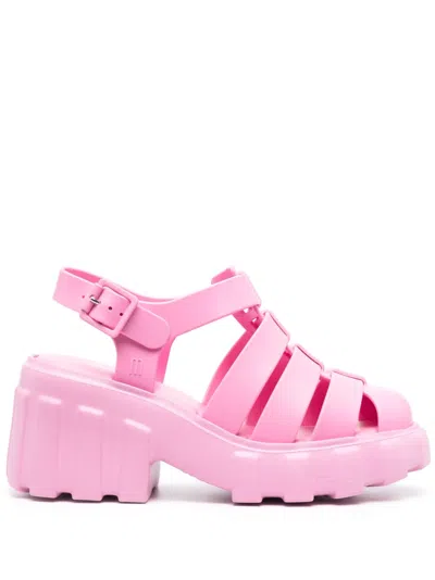 Melissa Megan Platform Fisherman Sandal In Pink