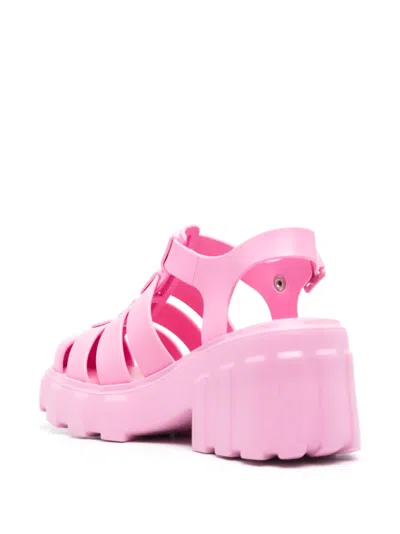 Melissa Megan Platform Fisherman Sandal In Pink