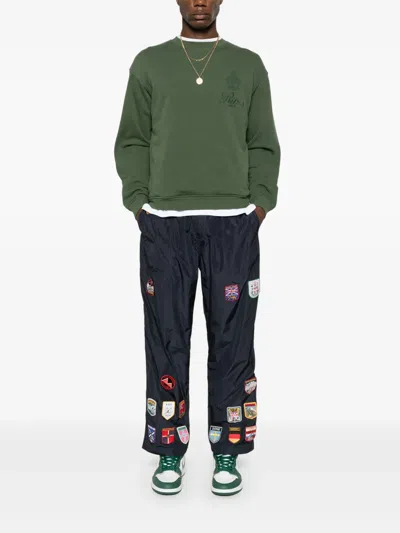 Frame X Ritz Paris Logo-embroidered Sweatshirt In Green