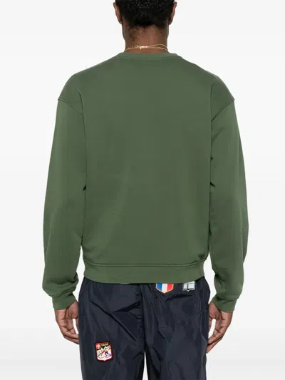 Frame X Ritz Paris Logo-embroidered Sweatshirt In Green