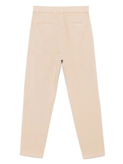 Incotex Trousers With Belt Loops And Pockets In Beige